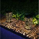 Retro Metal 8.46 Inches 0.5w Outdoor Solar Tabletop Lanterns