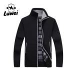 Full Zip Male Cardigan Clothing Zip Up Thicken Utility Knit Large Size Men Men's