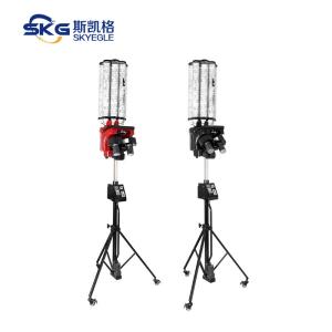 China LCD Remote Control Badminton Training Machine With 180 Degree Serve factory