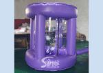 Inflatable Money Blowing Machine , PVC Tarpaulin Purple Cash Grab Booth