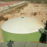 White PVC foil Single Membrane Biogas Cover Flame Resistant