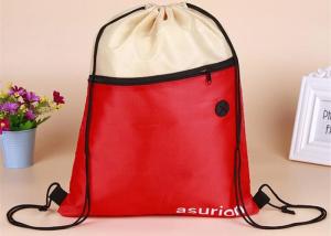 China Promotional Printed Drawstring Bags Waterproof Sports Type Polyester With Logo factory