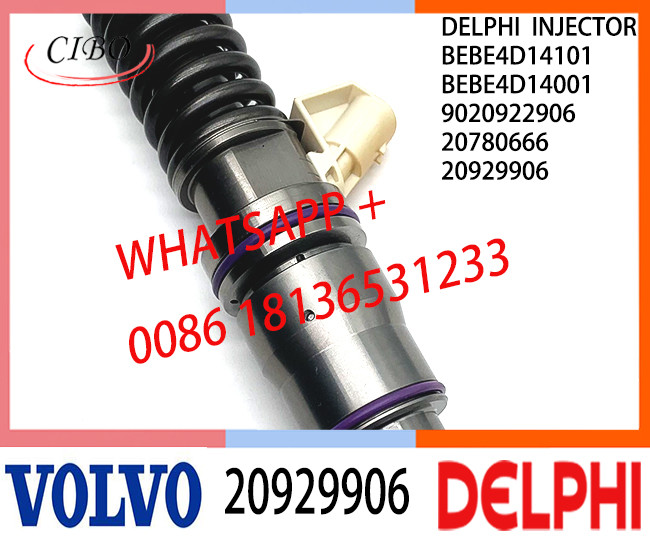 Common Fuel Diesel Injector 20929906 BEBE4D14101 BEBE4D14001 9020922906 20780666 E3.18 for VOL D16 3512 TIER 3