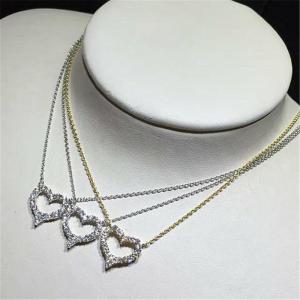 China 18k gold white gold yellow gold rose gold diamond necklace factory