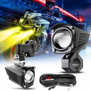 China Motorcycle LED Driving Fog Light with 600% Brightness and Two-Color Stroboscopic Mode factory