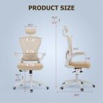 Ergonomic Home Office Desk Chair Customizable Modern Swivel Chair with Flip-up