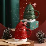 Christmas tree creative water sublimation cup ceramic mug coffee high-value