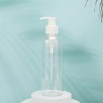 Round PMMA Plastic Lotion Bottles Customizable Shape PET Collar UV Electroplated