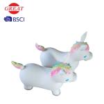 Rainbow Horse Design Bouncy Animal Hopper With Blue Eyes Water Resistant