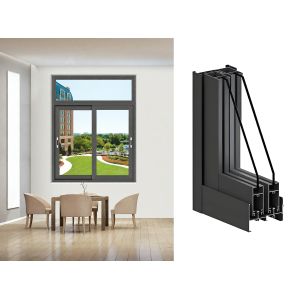 China GC80 Aluminum Sliding Window Powder Coating Custom Sliding Windows on sale