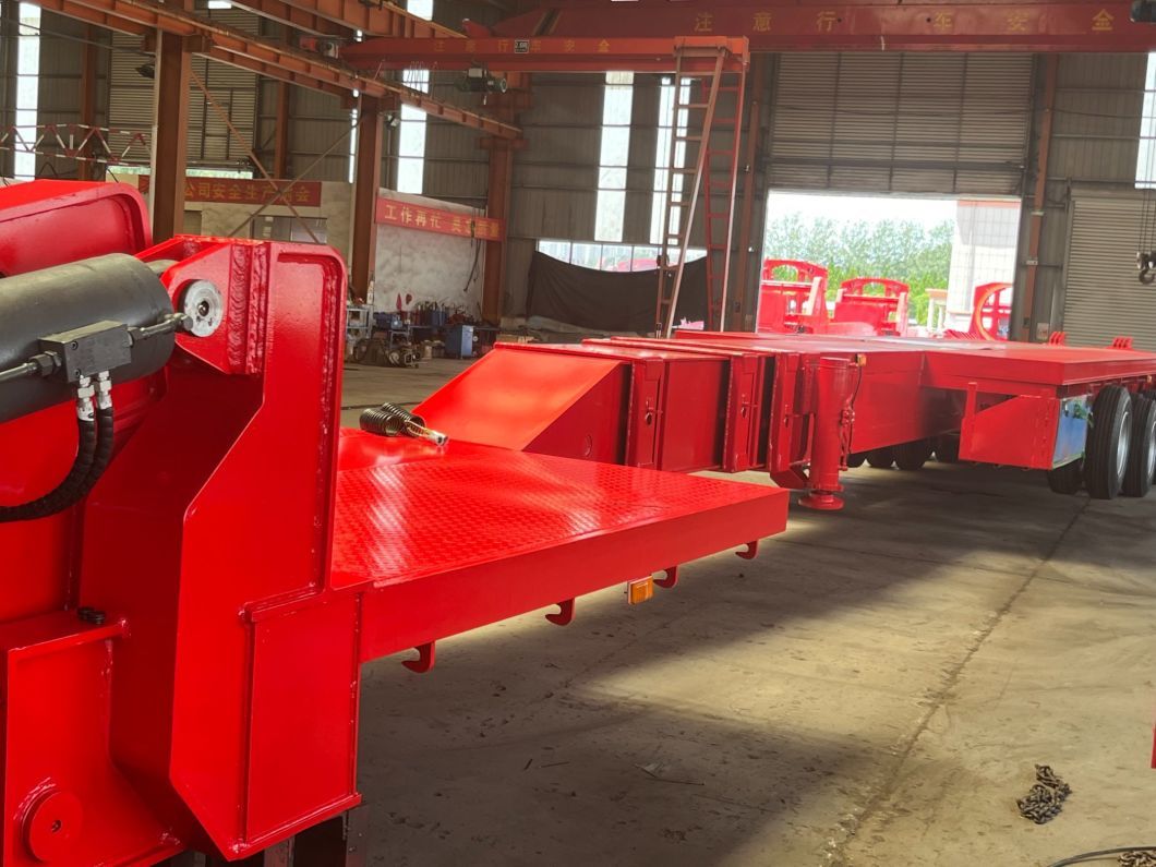 3 4 5 Axles Lowbed Loader Lowbody Low Bed Semi Truck Trailer for Africa