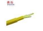 Tight Multimode Duplex Fiber Optic Cable , Flat Fiber Optic Cable Aramid Yarn