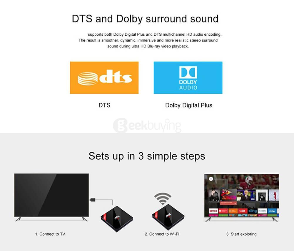 H96 PRO+ Amlogic S912 TV BOX KODI 4K 3G/32G 802.11AC WIFI 1000M LAN