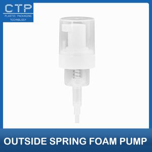 China Minin Bottle Head Brushed Stainless Steel Foam Pump With Clear Overcap factory