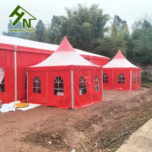 China Aluminum Alloy Frame Party Pagoda Event Tent 13 x 13ft Red Color factory