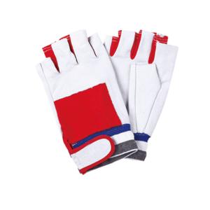 China Anti-cut LP14002 Pig Grain Leather Gloves Half Finger and 10.5 Inches for Driver factory