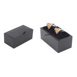 Cardboard Custom Logo Black Cufflink Box Handmade 80*68*40mm Size