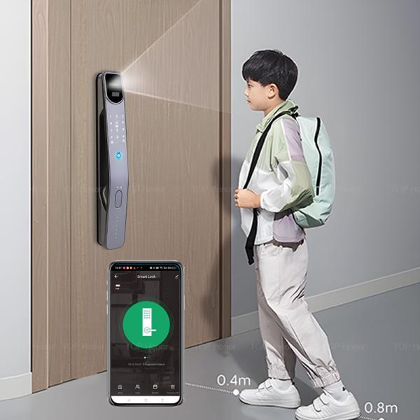 Tuya Fingerprint Biometric Face Recognition Door Lock Smart Password Card Key