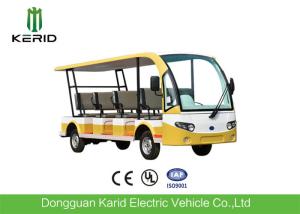 China Environmentally Friendly 11 Seater Mini Pure Electric Open Top Sightseeing Car 72V Motor For Public Area Transportation factory