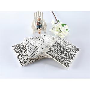 152x152mm White Clay Interior Wall Tiles with Geometric Patterns