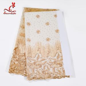China Multi Color Tulle Mesh Embroidered Beaded Lace Fabric Light And Transparent Texture factory