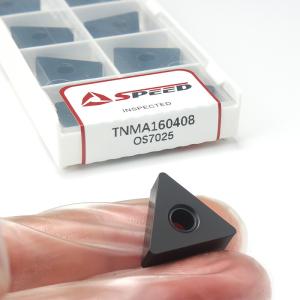 China Lathe Cutting Tools Durable Triangle Turning Inserts Black CVD Coating TNMA160408 on sale
