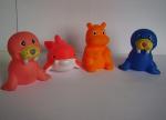 Floating Squeezing Animal Rubber Bath Toys Safe Vinyl With Customized Logo