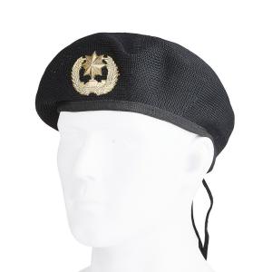 China OEM Classic Beret With Breathable Mesh Fabric Embroidered Patch Logo Security Cap For Honor Guard factory