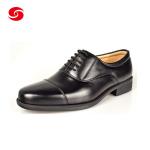 Full Grain Leather Rubber Outsole Military Army Black Officer Shoes