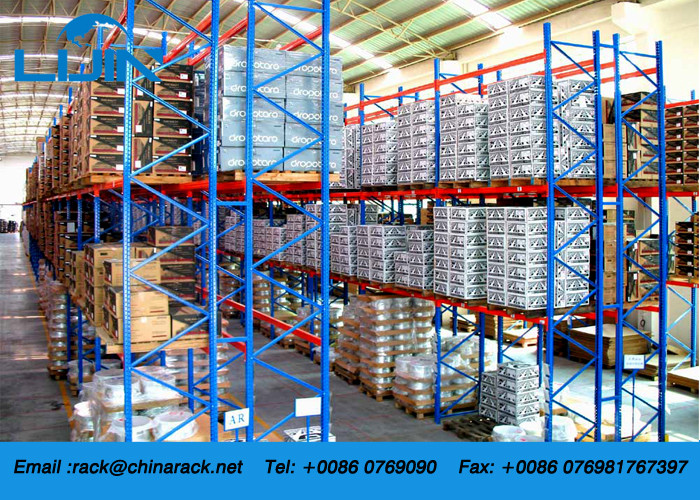 Heavy Duty Selective Pallet Racking , ISO9001 / ISO14001 Industrial Storage Shelves