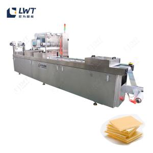 China Automatic Cheese Sealer Packing Line Continuous Stretch Film Thermoforming Vacuum Skin Packaging Machine factory