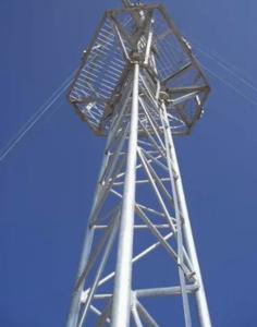 China Durable Three Tubes Angle Steel Communication Tower For Wireless Telecommunication Systems factory