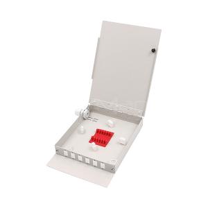 China 6 Core 6 Port Fiber Termination Box Wall Mount SC Simplex Type Metal Housing factory