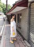 Cotton Linen Fabric Womens Vacation Dresses , Off Shoulder Tube Dress