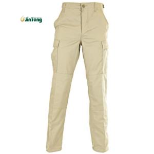 China Khaki Fabric ACU Tactical Pants Polyester Cotton Rip Stop Fade Resistant factory