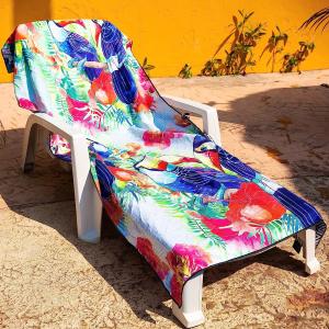 China Printed Or Solid Style Custom Beach Towel Screen Print Logo Design factory