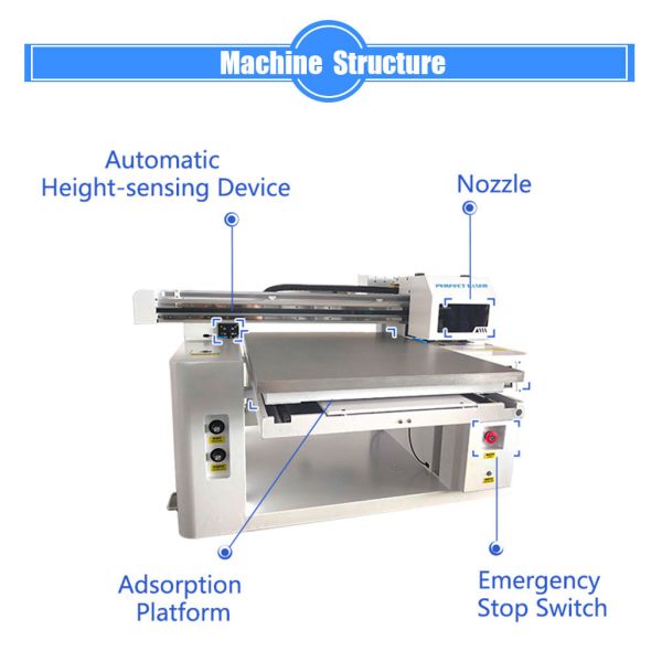 Three-nozzle Industrial Digital UV Flatbed Printer