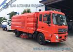 10T Dongfeng Kingrun Street Sweeper Truck With Dry Dust / Wet Dust Suction