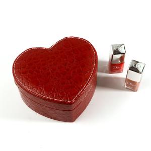 China jewelry box making with leather red jewelry box on sale