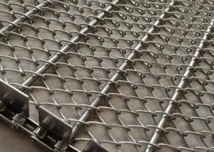 China Food Grade Ss304 Ss316 Eye Link Conveyor Belt 0.3-3.6m Width factory