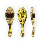 Private Label Boar Bristle Wave Brush With Medium Hard Bristle Curved Hair Brush