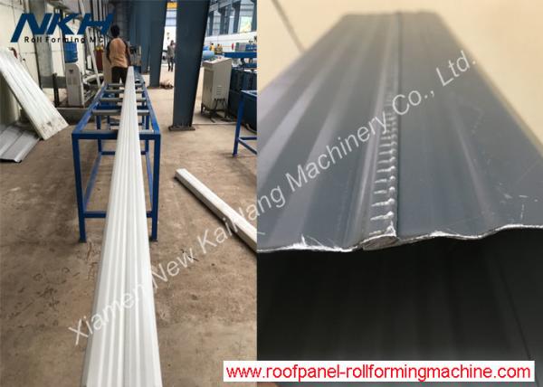 Aluminum / Steel Downpipe Roll Forming Machine 0.4-0.6mm Thickness With PLC