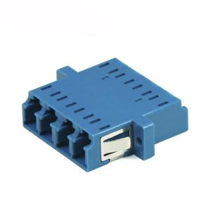 LC QUAD fiber optic adapter with shutter OM3 OM4 Fast Connector with flange