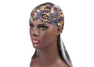 China Grey Camo LV Silk Silky Satin Designer Durag Supplier Bulk Wholesale factory