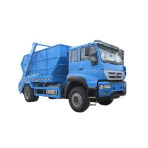 China CNHTC SINOTRUK HOWO 4X2 6-10cbm Swing Arm Truck For Waste Collection factory