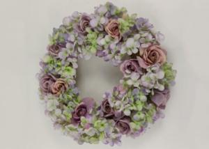 China 46cm Artificial French Hydrangea Rose Flower Wreath factory