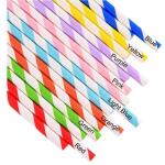 Factory Biodegradable Colorful And Artistical Paper Straws Eco Friendly