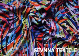 China Knitting Stretchy Swimwear Spandex Fabric , Anti Microbial Polyester Fabric For Swimwear factory