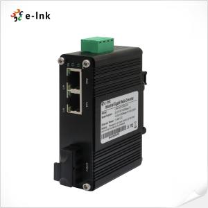 China Mini Industrial 2-Port 10/100Base-TX to 100Base-FX DIN-Rail &amp; Wall-mount Media Converter factory