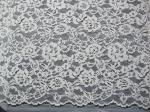 White Bridal Corded Lace Fabric Knitted Cotton Nylon Rayon Lace For Clothing